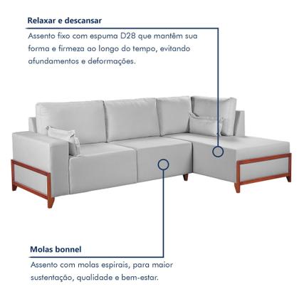 Imagem de Sofá de Canto Bipartido 4 Lugares M186