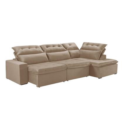 Imagem de Sofá de Canto com Chaise 5 Lugares 371x192cm M153