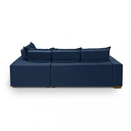 Imagem de Sofá de Canto Montana 4 Lugares Retrátil Reclinável 2,70x1,98M Molas Bonnel em Veludo Yescasa