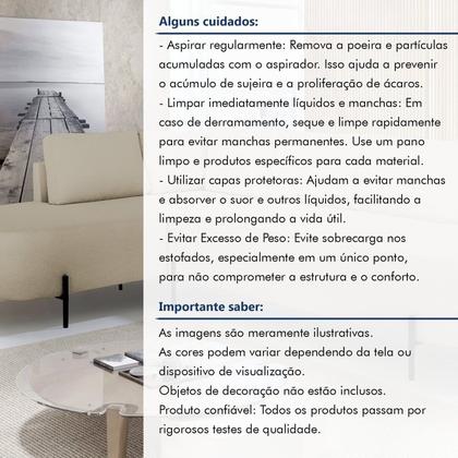 Imagem de Sofá de Canto Orgânico 4 Lugares 265cm Base de Ferro Chaise Esquerda Luna