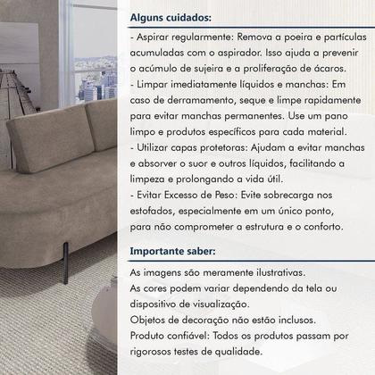 Imagem de Sofá de Canto Orgânico 4 Lugares 272cm Base de Ferro Chaise Esquerda Luna Yescasa