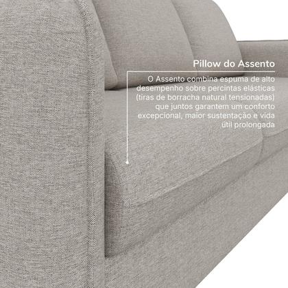 Imagem de Sofá de Canto Orquídea 5 Lugares em Linho CabeCasa MadeiraOriginals