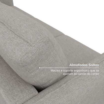 Imagem de Sofá de Canto Orquídea 5 Lugares em Linho CabeCasa MadeiraOriginals