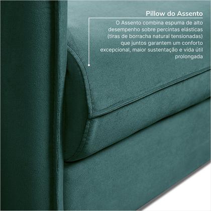 Imagem de Sofá de Canto Orquídea 5 Lugares em Veludo CabeCasa MadeiraOriginals