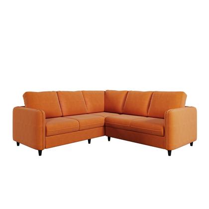 Imagem de Sofá de Canto Orquídea 5 Lugares em Veludo CabeCasa MadeiraOriginals