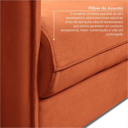 Imagem de Sofá de Canto Orquídea 5 Lugares em Veludo CabeCasa MadeiraOriginals