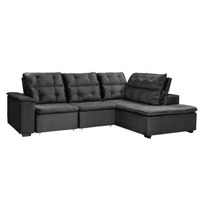 Imagem de Sofá de Canto Retrátil e Reclinável com Chaise 3 Lugares Takei Viviane