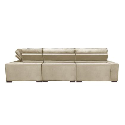 Imagem de Sofa de Canto Retrátil e Reclinável com Molas Cama inBox Austin 3,65X2,54 ou 2,54X3,65 Velusoft Bege