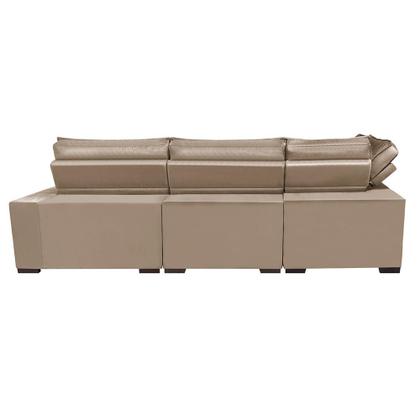 Imagem de Sofá de Canto Retrátil e Reclinável Esquerdo 3,00x2,36m Molas Cama inBox Espanha Velusoft Bege