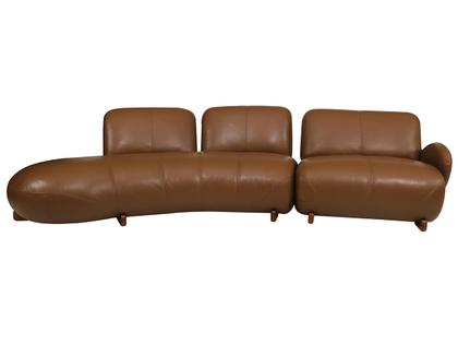 Imagem de Sofá de Couro Onix 4 lugares com Chaise Esquerda Brown Mempra