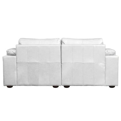 Imagem de Sofá Decorativo Piece Bipartido Retrátil Sala de Estar 250cm Couro Branco G58 - Gran Belo