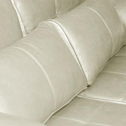 Imagem de Sofá Decorativo Piece Bipartido Retrátil Sala de Estar 250cm Couro Tiza G58 - Gran Belo