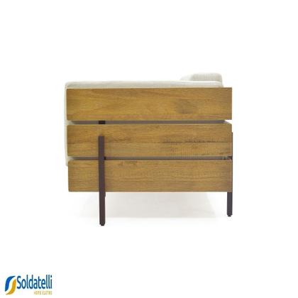 Imagem de Sofá Detroit 03 Lugares Base Madeira Castanho Oregon - Datteli Design