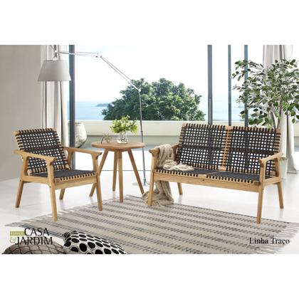 Imagem de Sofá em Madeira e Corda Náutica 2 Lugares Traço
