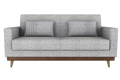 Imagem de Sofa Esther Marrom c Linho Claro Compose sofa cama 3 lugares
