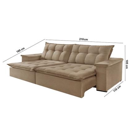 Imagem de Sofá Estilo Linho 03 Lugares 02 Módulos de 80cm B25cm Meu Sofá Online