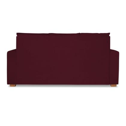 Imagem de Sofá Estofado 3 Lugares Para Sala De Estar Denver Suede Vermelho Bordo - MB DECOR