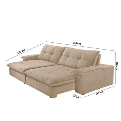 Imagem de Sofá Gaia Linho 02 Módulos 80 cm B25cm Meu Sofá Online