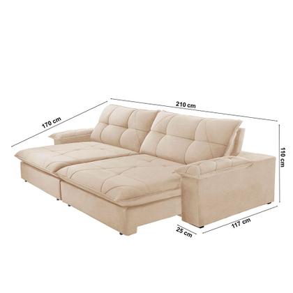 Imagem de Sofá Gaia Linho 02 Módulos 80 cm B25cm Meu Sofá Online