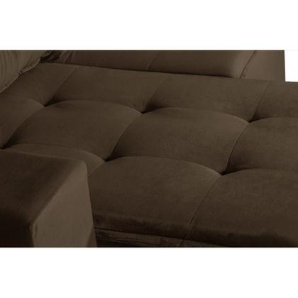 Imagem de Sofá Goiás Modular 3 Lugares 1.90 MT com Molas Bonnel Retrátil e Reclinável Veludo Nobre Sofatec