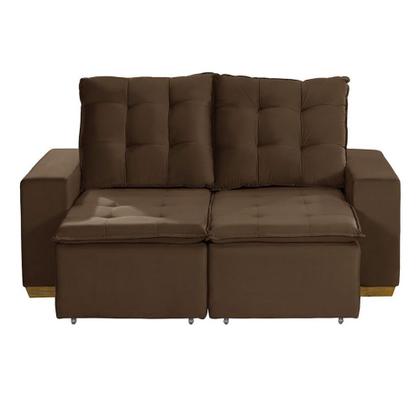 Imagem de Sofá Goiás Modular 3 Lugares 1.90 MT com Molas Bonnel Retrátil e Reclinável Veludo Nobre Sofatec