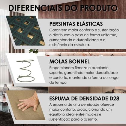 Imagem de Sofá Grécia 4 lugares com Chaise Linho 2,70M