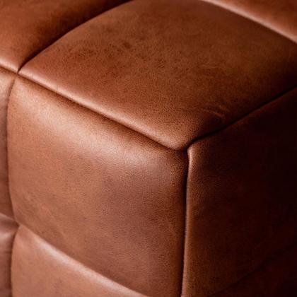 Imagem de Sofá Guldi Popup com 2 Módulos Canto e Puff material sintético Caramelo