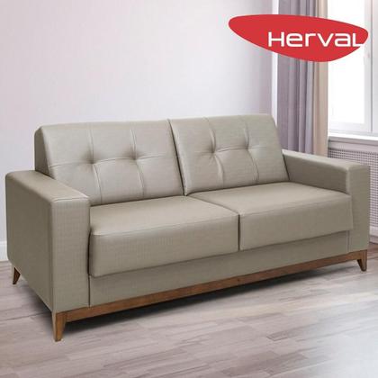 Imagem de Sofá Herval Safira, 2 Lugares, Sintético Facto Caqui, 180 x 88 cm