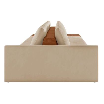 Imagem de Sofá Ilha 4 Lugares Living 472cm Modulado Lary Veludo K01 Cor Bege