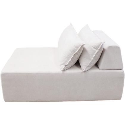 Imagem de Sofa Ilha Caribe Modular Sala de Estar Bouclé Off White