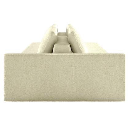 Imagem de Sofá Ilha Modulado Milos 342cm Puff Lateral Bouclê Off White G33 - Gran Belo