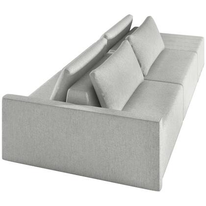 Imagem de Sofá Ilha Modular Para Sala 252cm com Puff Dublin K01 Linho Cinza - Lyam Decor