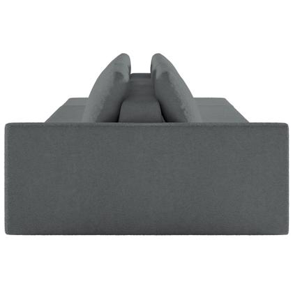 Imagem de Sofá Ilha Modular Para Sala 312cm com Puff Dublin K01 Bouclê Cinza - Lyam Decor