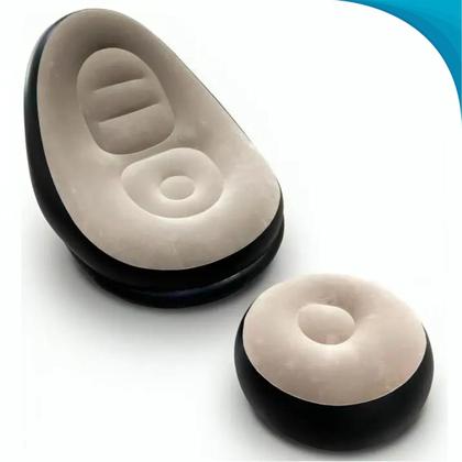 Imagem de Sofá Inflável Leve E Versátil Para Viagens E Camping Com Enchimento Automático E Conforto Extra Pronta Entrega Ideal Par