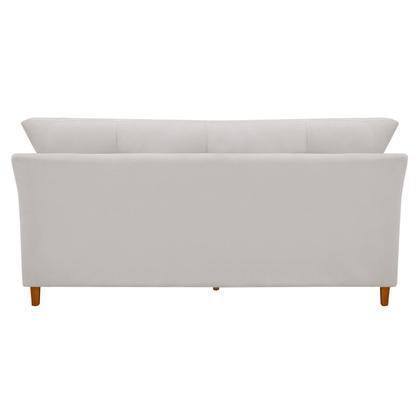 Imagem de Sofá Isis 3 Lugares Pés de Madeira Encosto Com Fibra Veludo - Estopar