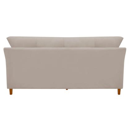 Imagem de Sofá Isis 3 Lugares Pés de Madeira Encosto Com Fibra Veludo - Estopar