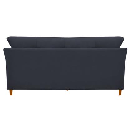 Imagem de Sofá Isis 3 Lugares Pés de Madeira Encosto Com Fibra Veludo - Estopar