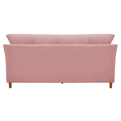 Imagem de Sofá Isis 3 Lugares Pés de Madeira Encosto Com Fibra Veludo - Estopar