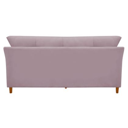 Imagem de Sofá Isis 3 Lugares Pés de Madeira Encosto Com Fibra Veludo - Estopar