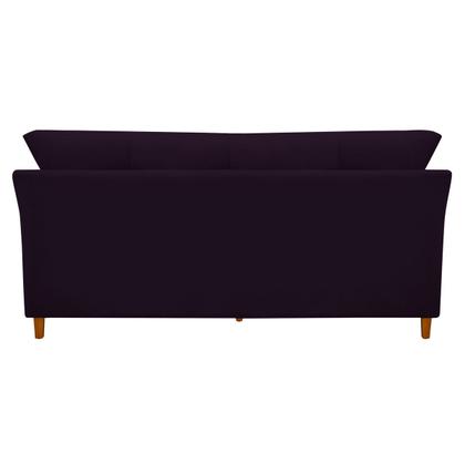 Imagem de Sofá Isis 3 Lugares Pés de Madeira Encosto Com Fibra Veludo - Estopar