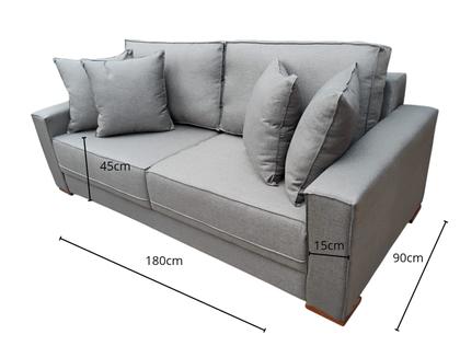 Imagem de Sofá Lisboa 2 Lugares Linho cinza 180M