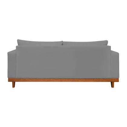 Imagem de Sofá Living 2 Lugares Linho Resistente Madeira + Almofadas