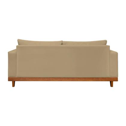 Imagem de Sofá Living 2 Lugares Suede Resistente Madeira + Almofadas
