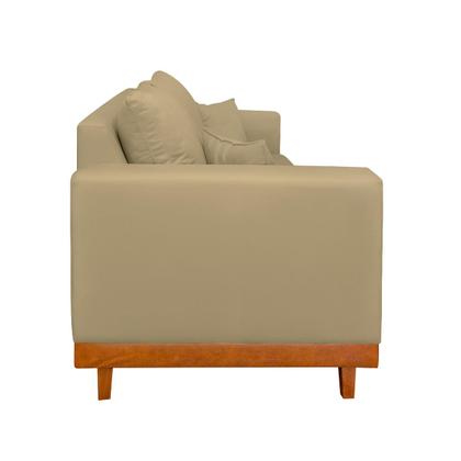 Imagem de Sofá Living 2 Lugares Suede Resistente Madeira + Almofadas