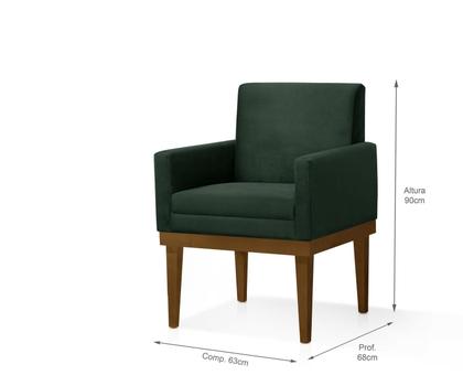 Sofá Living 3 e 2 Lugares Valência - 2,20/1,58mts + 02 Poltronas C/ Base Madeira de Reflorestamento - Veludo Verde - Estofados Perola Imagem de Sofá Living 3 e 2 Lugares Valência - 2,20/1,58mts + 02 Poltronas C/ Base Madeira de Reflorestamento - Veludo Verde
