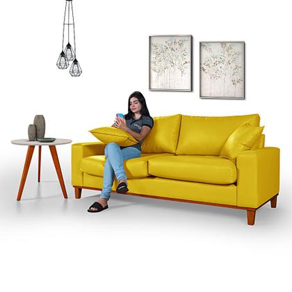 Imagem de Sofá Living Istambul Em Material Sintético Essencial Estofados