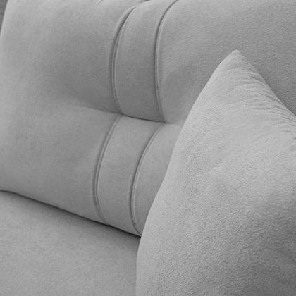 Imagem de Sofá Living Malibu 2,30m Cinza Bouclê - King House