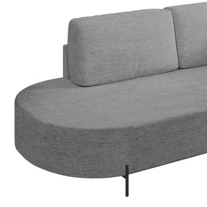 Imagem de Sofá Living Orgânico 2 Lugares 165cm Base de Ferro Braço Direito Norten