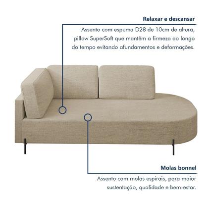 Imagem de Sofá Living Orgânico 2 Lugares 165cm Norten