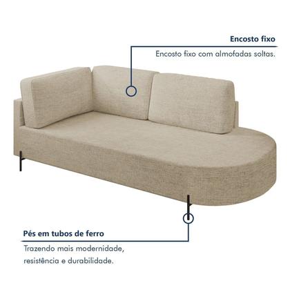 Imagem de Sofá Living Orgânico 2 Lugares 165cm Norten
